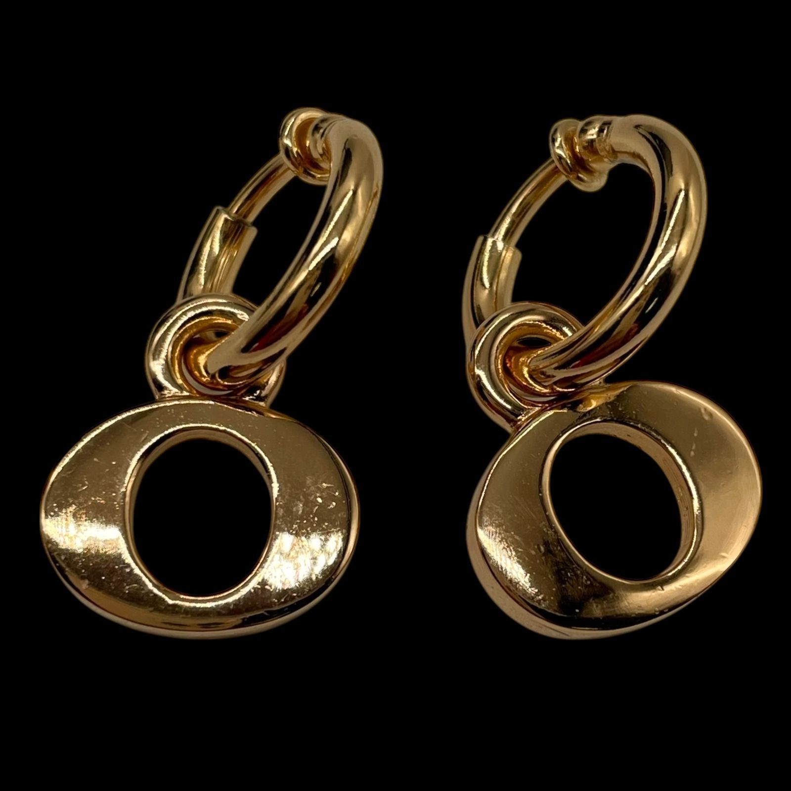 Christian Dior クリスチャンディオール ゴールド フープイヤリング 耳飾り 大ぶり ジュエリー 小物 ヴィンテージ