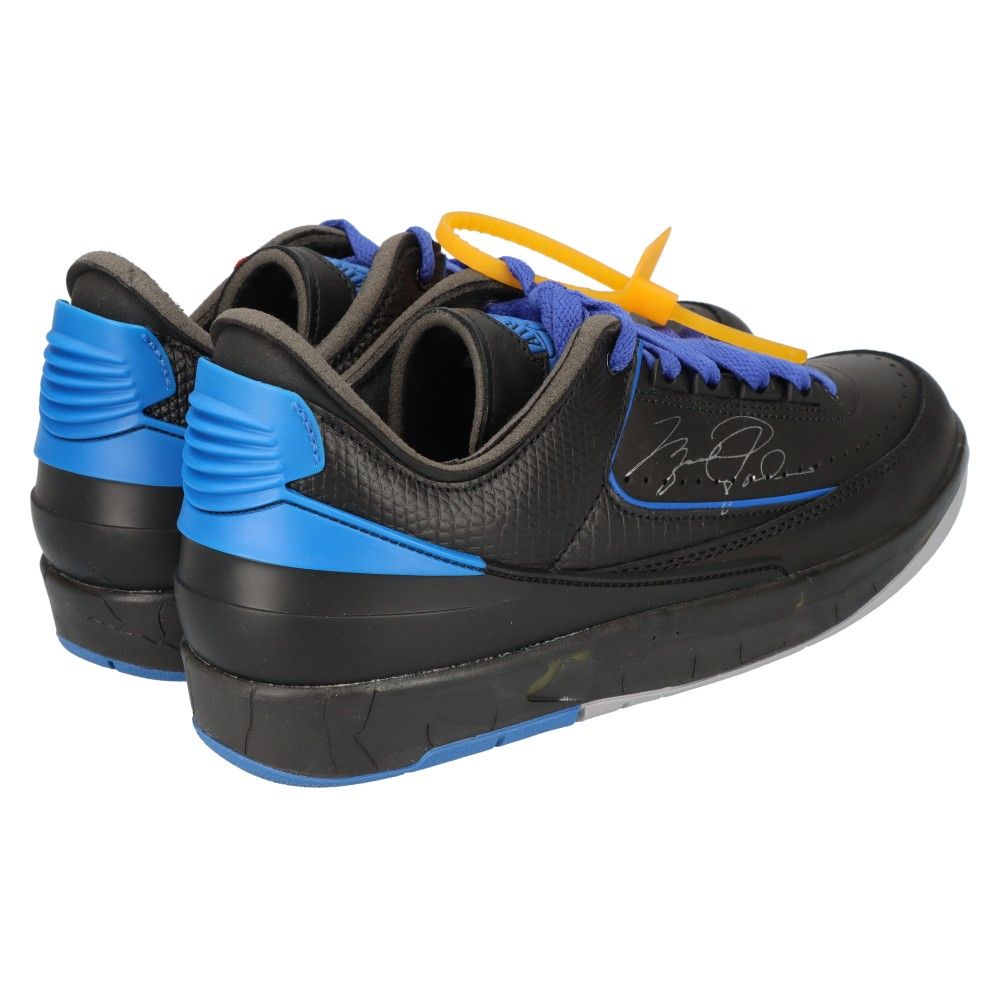 NIKE (ナイキ) ×OFF-WHITE AIR JORDAN 2 RETRO LOW SP オフホワイト エアジョーダン2レトロ  ローカットスニーカー ブラック/ブルー US8.5/26.5cm DJ4375-004