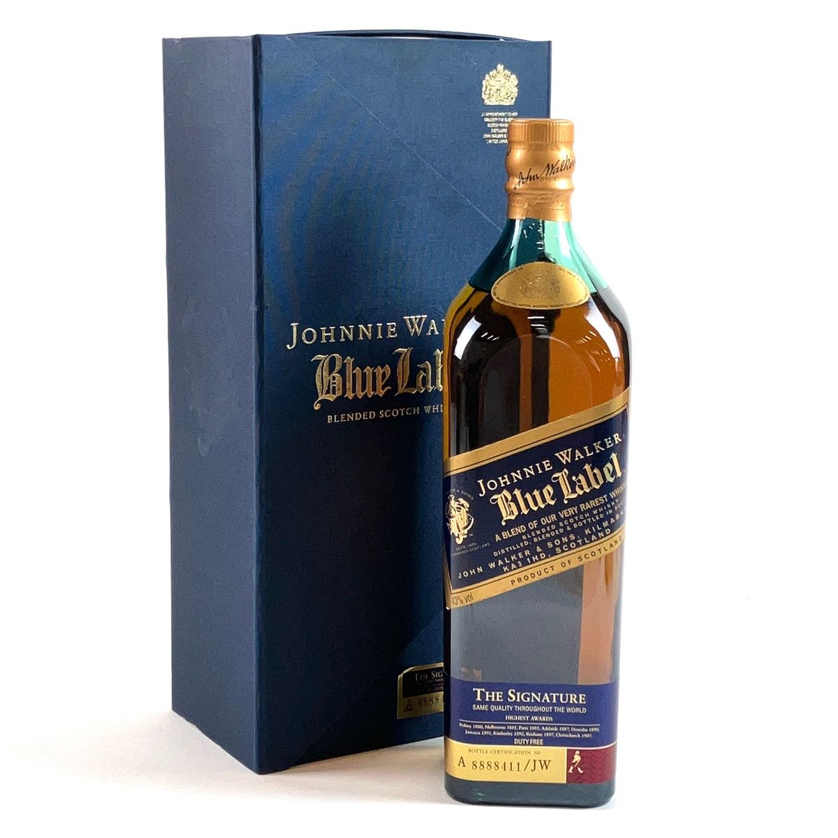 ジョニーウォーカー JOHNNIE WALKER ブルーラベル 1000ml スコッチウイスキー ブレンデッド 【古酒】 - メルカリ