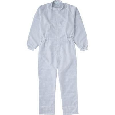 2営業日で発送 TRUSCO トラスコ中山 TRUSCO 制電糸グリッド仕様フード無つなぎ服 ホワイト M TCOGWM