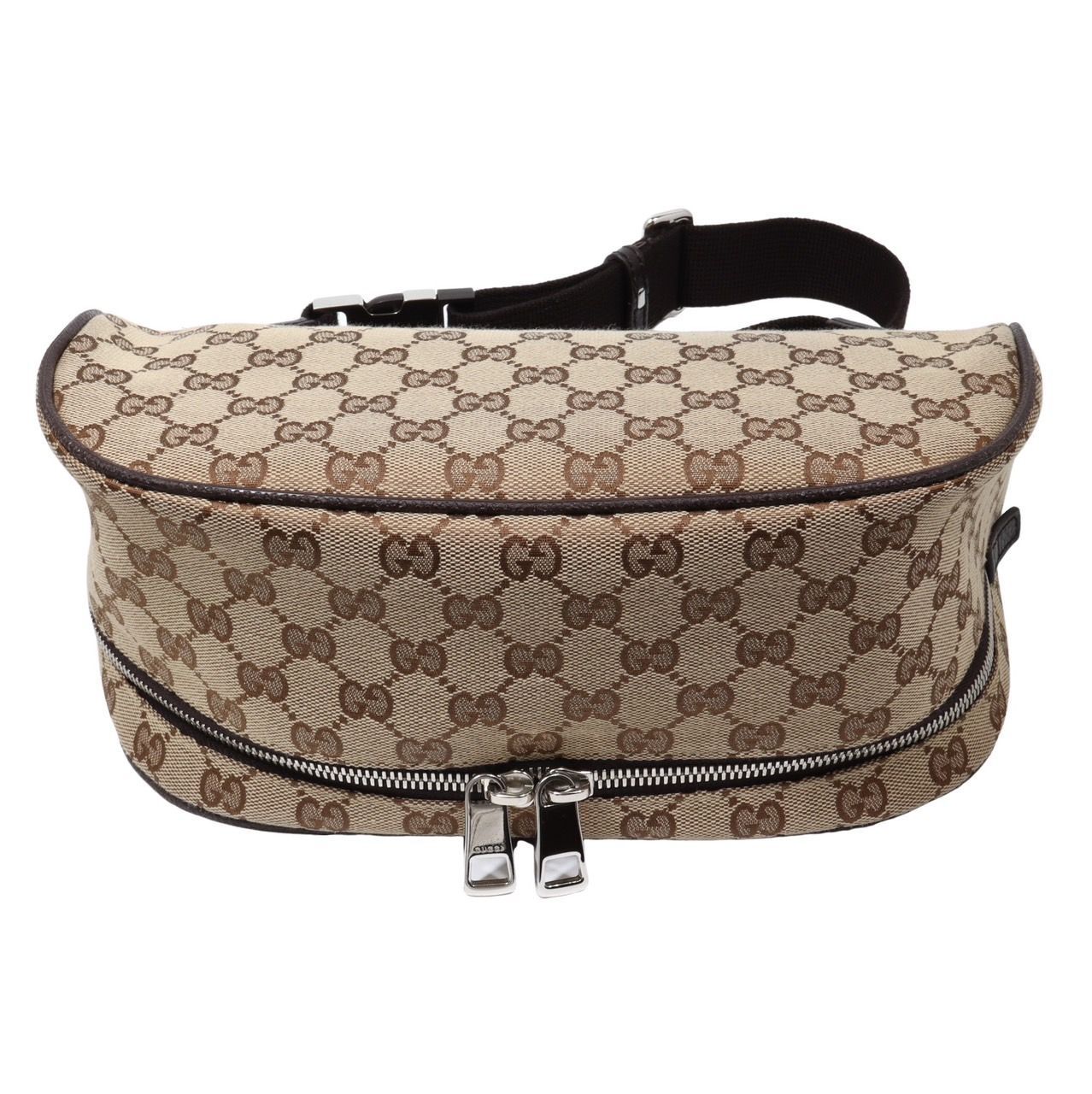 【値下げ★美品・中古】GUCCI グッチ ボディバッグ　ウエストバッグ GUCCI グッチ GG柄 ラージ ベルトバッグ ブランドオフ ナイロン