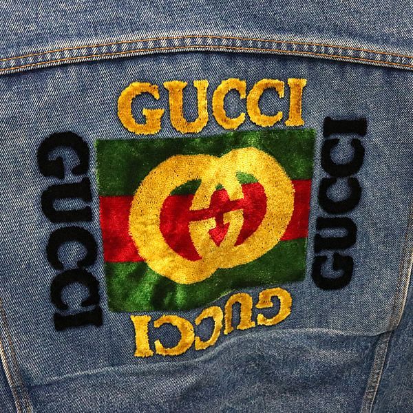 【未使用に近い】グッチ　GUCCI　デニムジャケット　38 銀座店 グッチ SALE デニムジャケット GGロゴ メンズ 85879