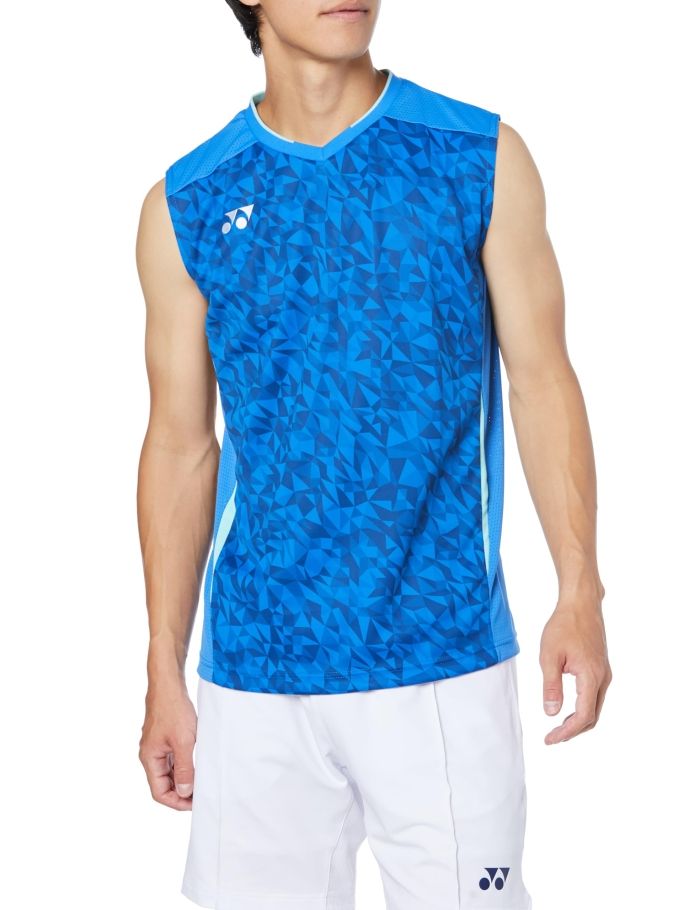 【新品・5営業日で発送】YONEX ヨネックス メンズゲームシャツ(ノースリーブ) (10524) 色 : ブルー サイズ : S 