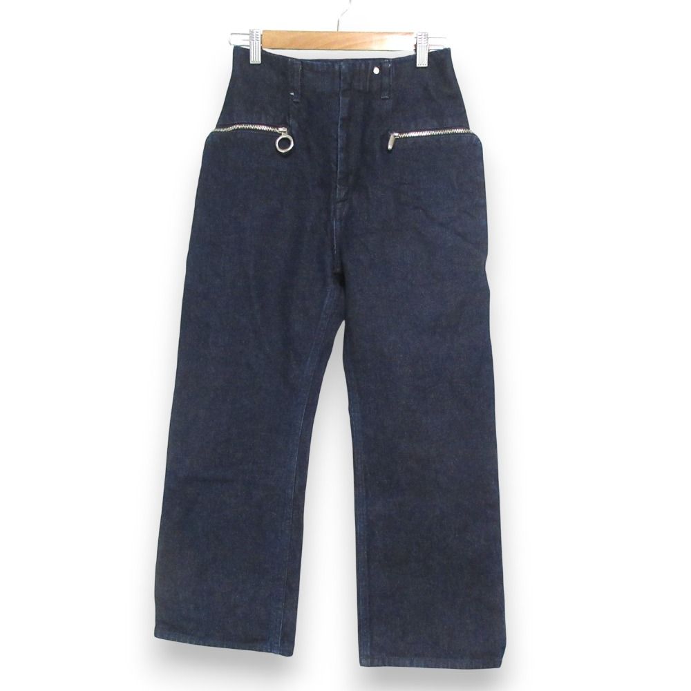 YOHEI OHNO ヨウヘイ オオノ ワイドデニムパンツ ジーンズ サイズ36 インディゴブルー レディース 古着