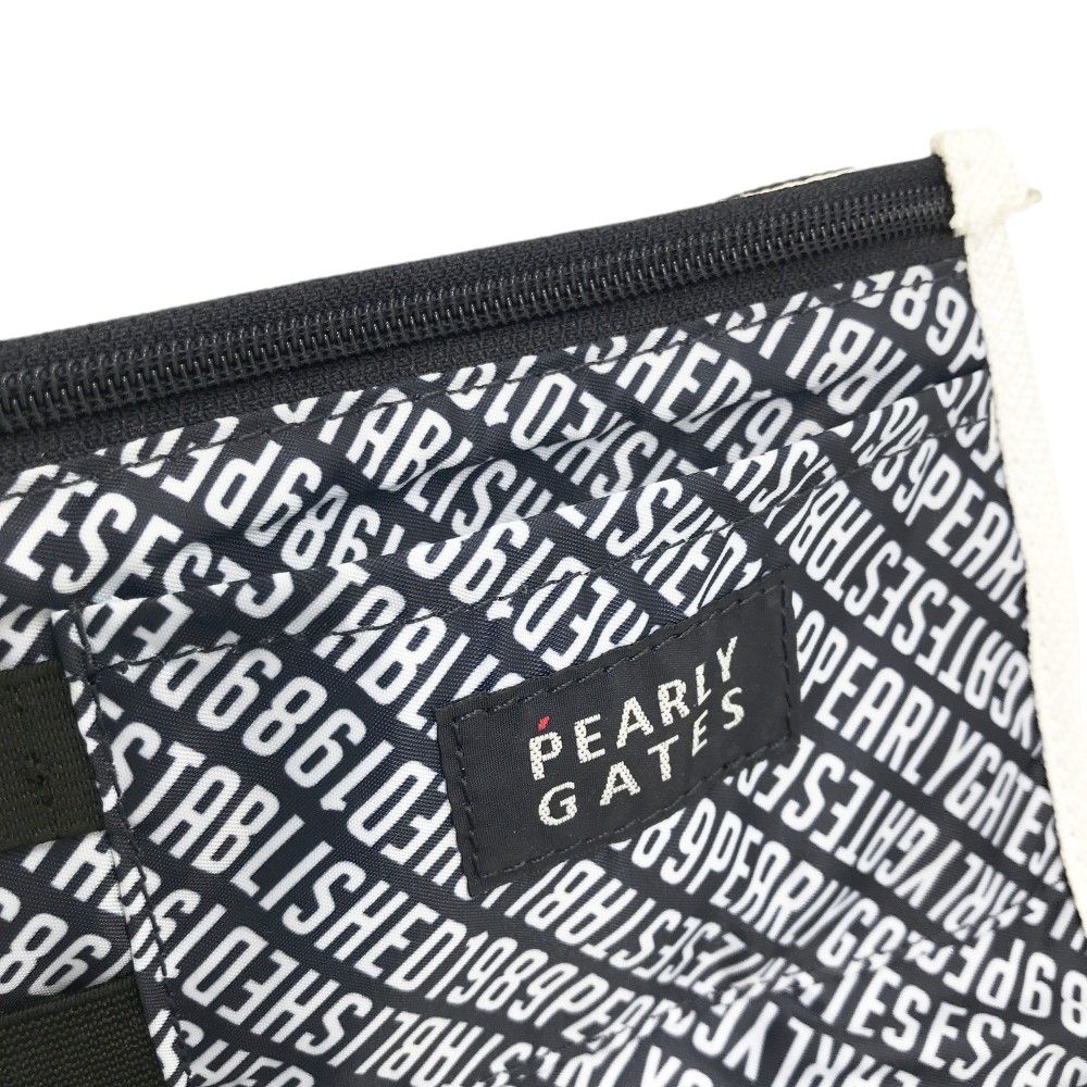 PEARLY GATES パーリーゲイツ  マルチポーチ ニコちゃん ボーダー柄 ネイビー系 FR [240101414473] ゴルフウェア ストスト PEARLY GATES パーリーゲイツ 三つ折り マルチポーチ ニコちゃん