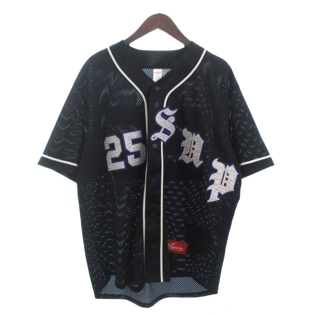 シュプリーム SUPREME 美品 25SS Velvet Baseball Jersey ベース