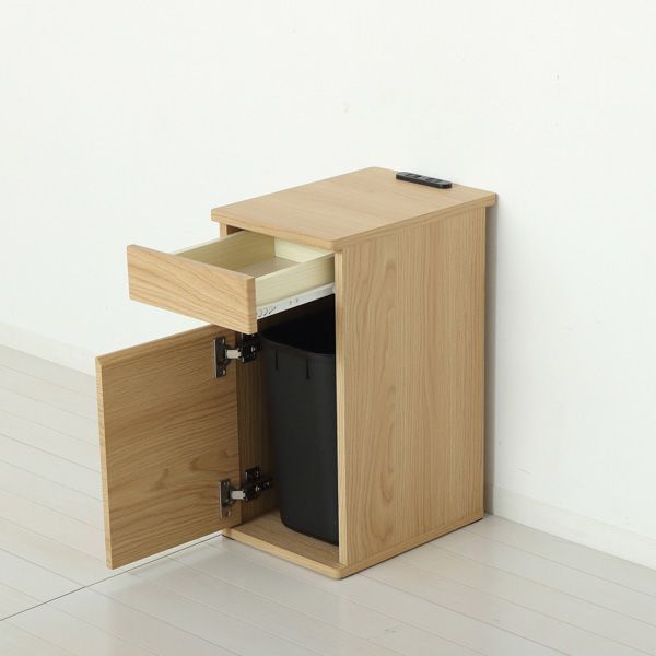 コンセント付ダストボックス ナチュラル 完成品