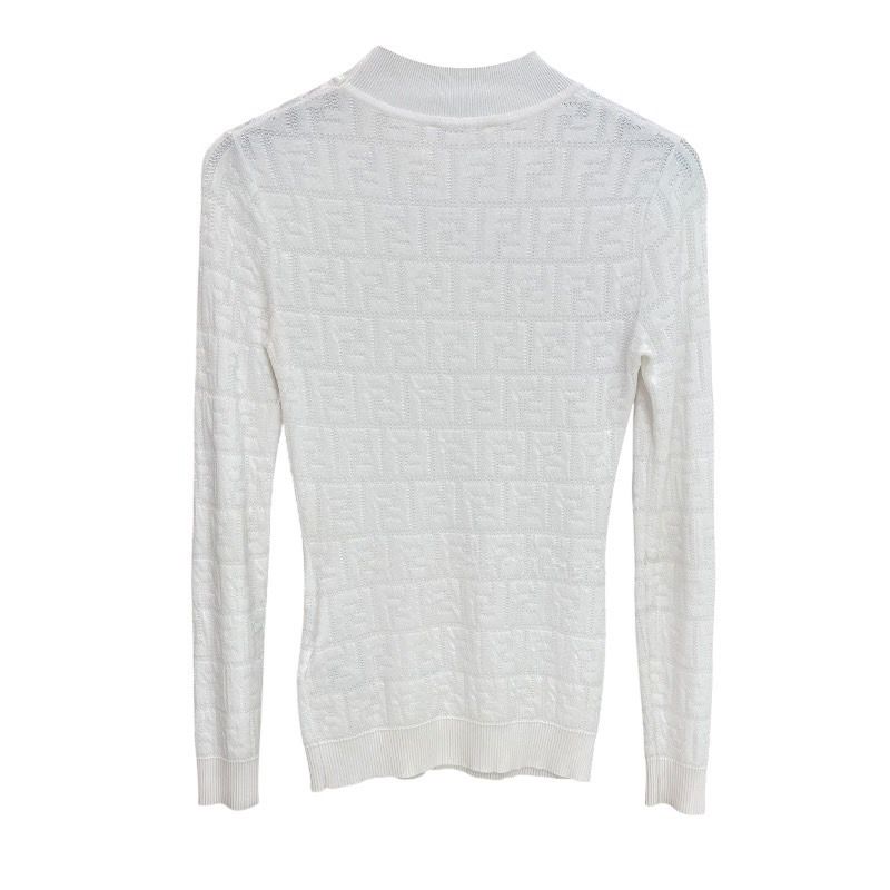 フェンディ FENDI FF総柄ファー装飾半袖カットソー FZY 935 コットン55％ レーヨン45％ レディース カットソー