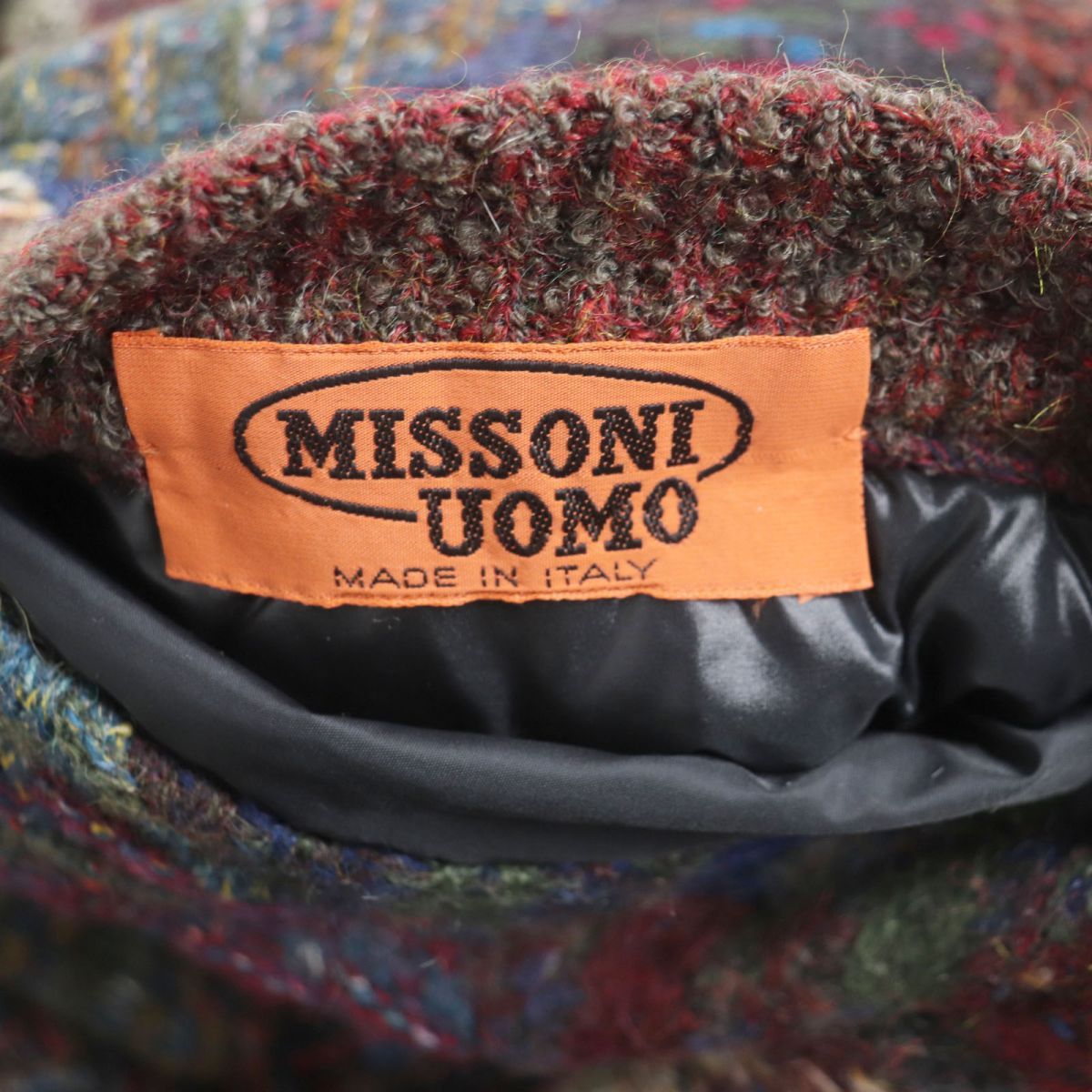 美品▽MISSONI UOMO ミッソーニ ウオモ 中綿入り ミックスニット