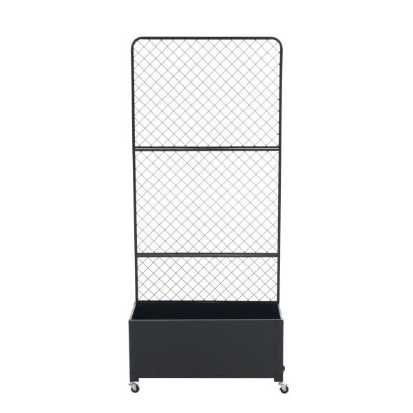 フェンス プランター付き 目隠し L70×W30×H160cm キャスター付き 簡単設置 電着塗装 園芸用品 ガーデンラティス プランターボックス 花壇フェンス 花立て 爆買 WWW_GEBZETESISAT_COM_TR