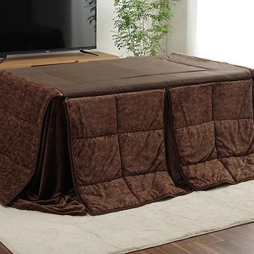【新品・3営業日で発送】イケヒコ こたつ 掛け布団 スパットハイタイプ 約235×295cm ブラウン 大判 長方形 単品 無地 シンプル 機能性 #6843629