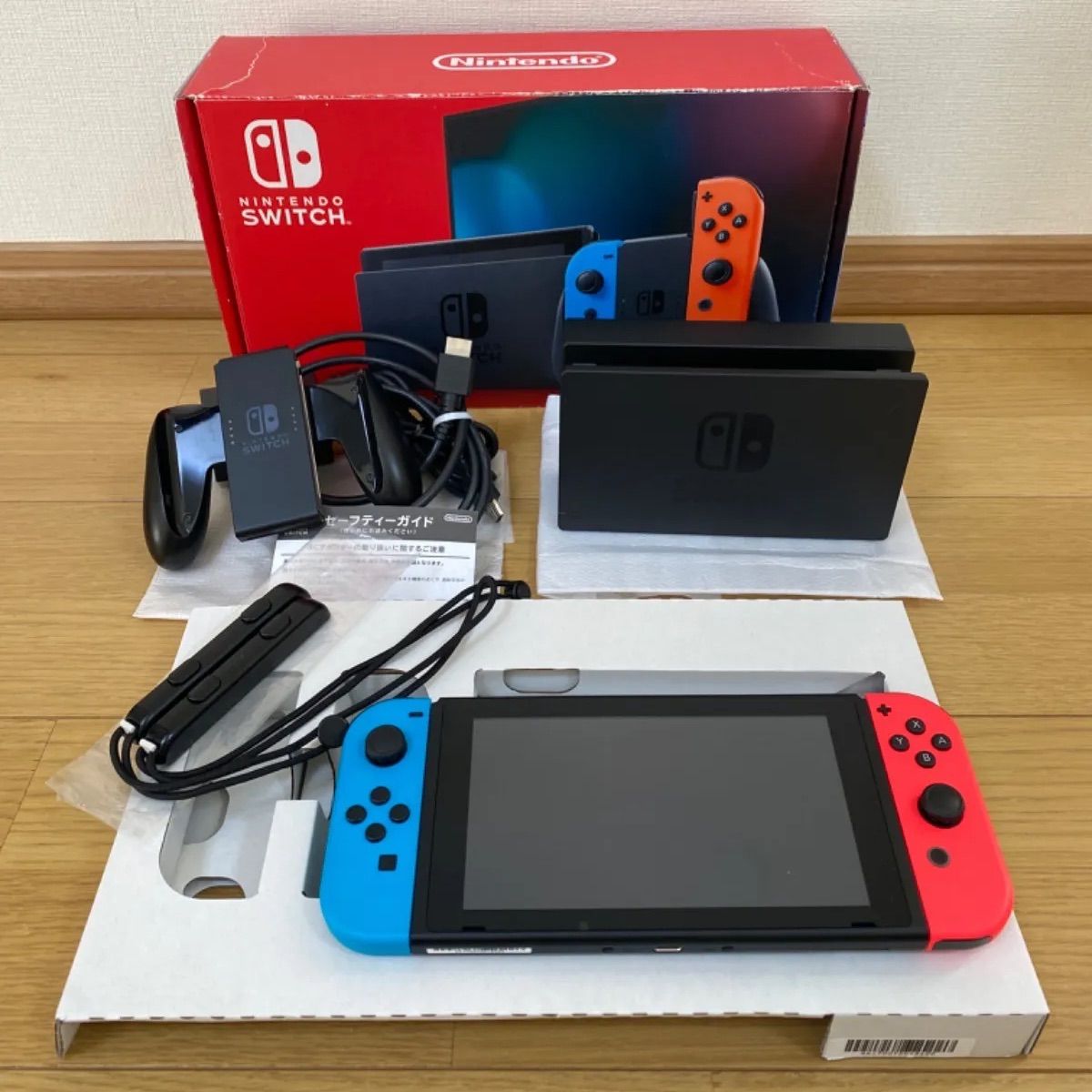 ジャンク Nintendo Switch ニンテンドースイッチ本体 バッテリー強化型 ネオン 136 - 正規 セール