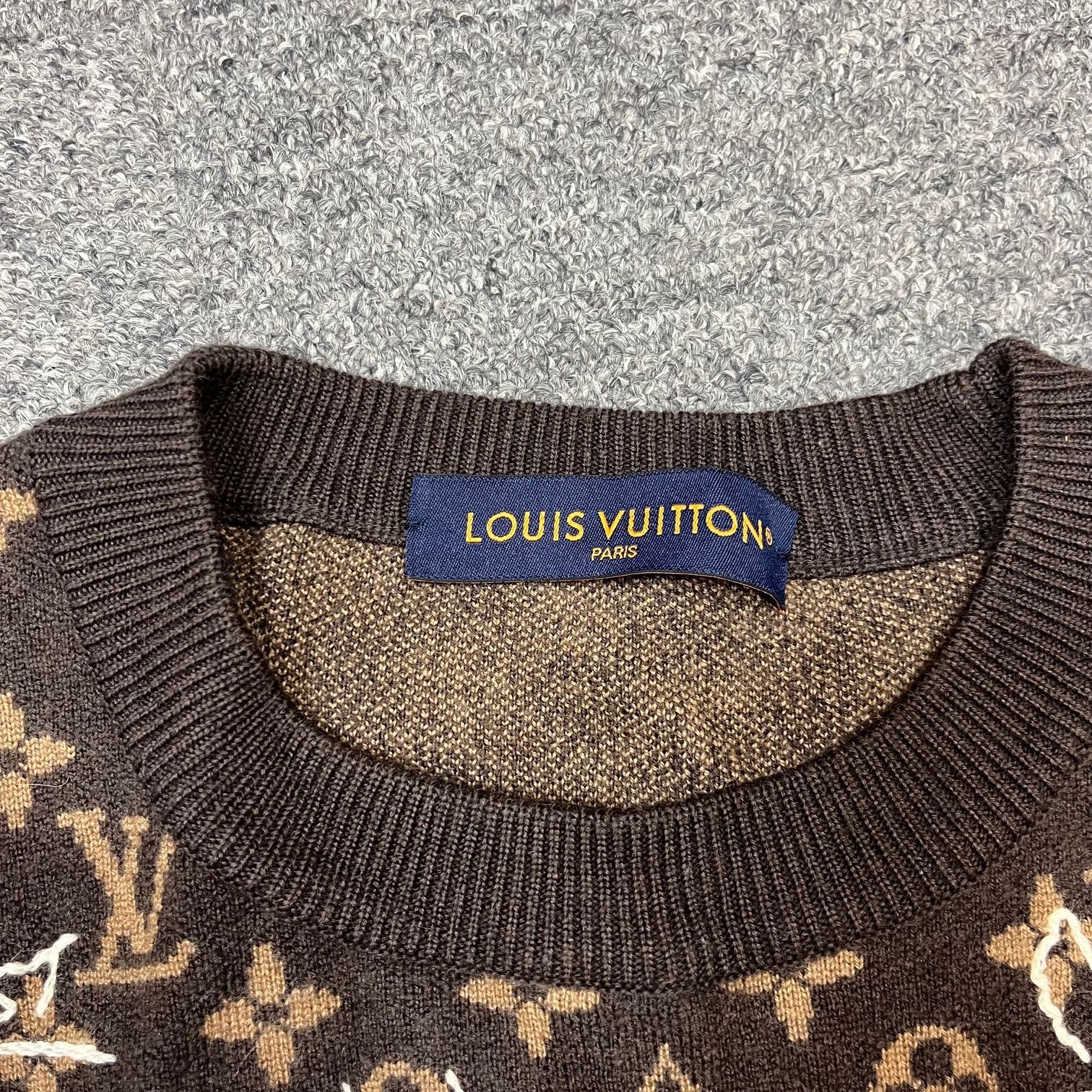 国内正規 LOUIS VUITTON 23AW Monogram Embroidery knit モノグラム 