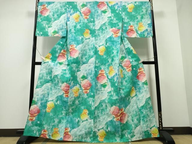 平和屋着物∴夏物 浴衣 かき氷 綿 CAAW1108ng