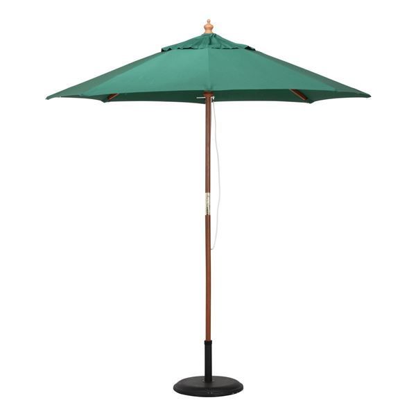 パラソル 幅210cm グリーン ポリエステル 木製パラソルII 屋外 アウトドア レジャー キャンプ ガーデニング 組立品 代引不可