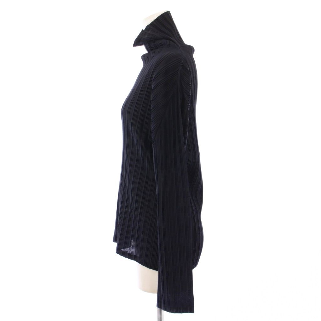 最終お値下イッセイミヤケ PLEATS PLEASE ハイネック長袖 サイズ3 プリーツプリーズ PLEATS PLEASE イッセイミヤケ カットソー
