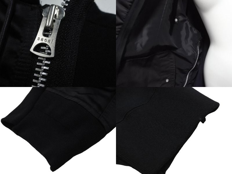 Sacai サカイ スウェット ブルゾン SPONGE SWEAT HOODIE 23-03173M AW23 再構築 ブラック ネイビー サイズ4 美品 中古 55152 Sacai サカイ スウェット ブルゾン SPONGE SWEAT HOODIE 23-03173M