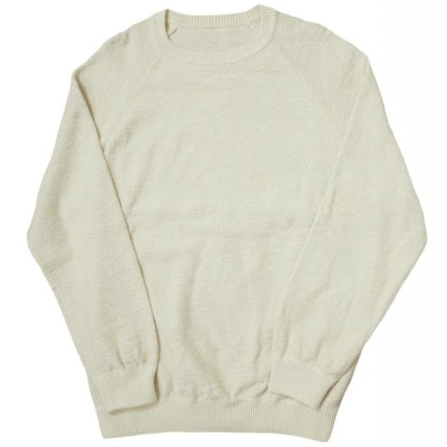 crepuscule クレプスキュール 日本製 GARMENT DYE L/S ガーメントダイ 鹿の子クルーネックニット 2101-003 1 NATURAL セーター スウェット プルオーバー トップス g10922