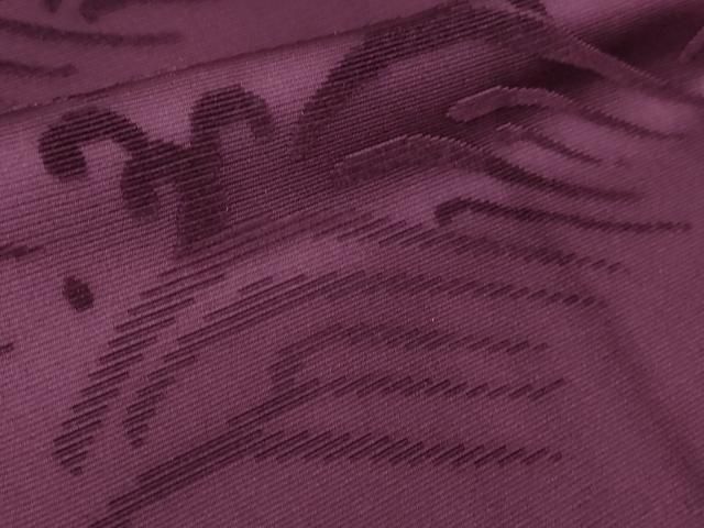 平和屋本店□極上 色留訪問着 ビロード 立波飛兎 葡萄色地 暈し染め