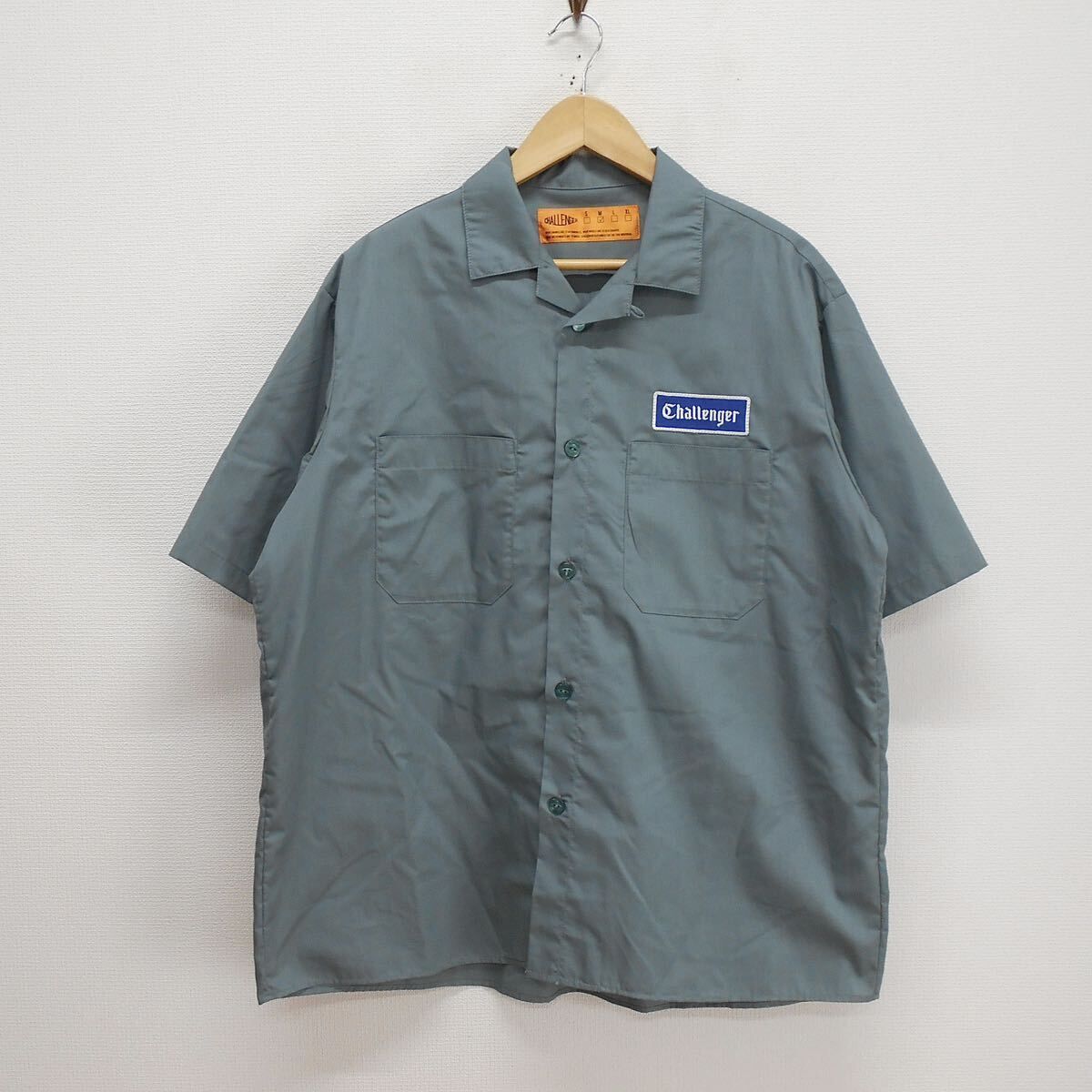 CHALLENGER チャレンジャー 23SS CLG-SH 023-002 S/S WORKER SHIRT 半袖ワークシャツ ロゴ ワッペン M  10118061 - メルカリ