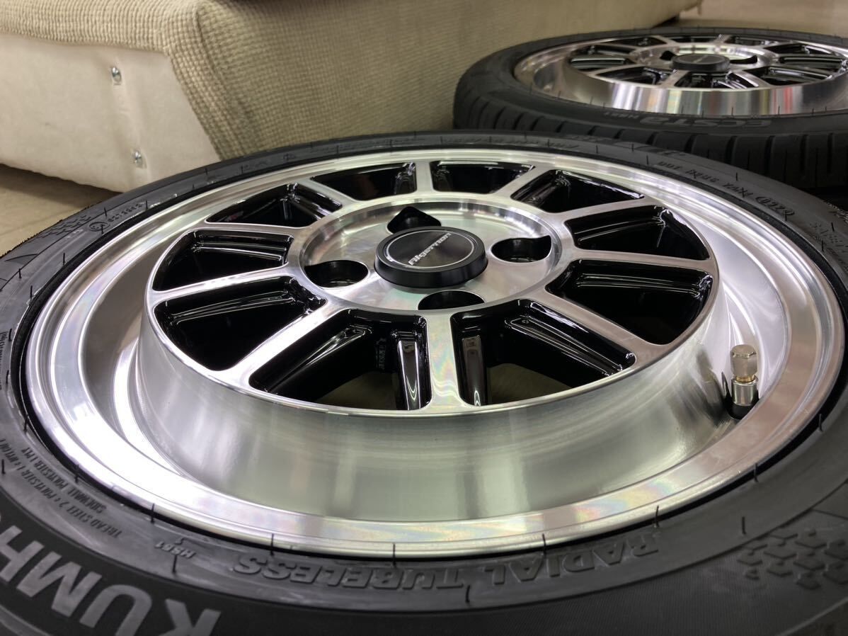 アルジェノン フェニーチェ RX4◆4.5J 14インチ IS45 PCD100-4H◆155/55R14 クムホ HS51◆新品セット！MCワゴンR オッティ ライフ プレオ エブリィ バモス