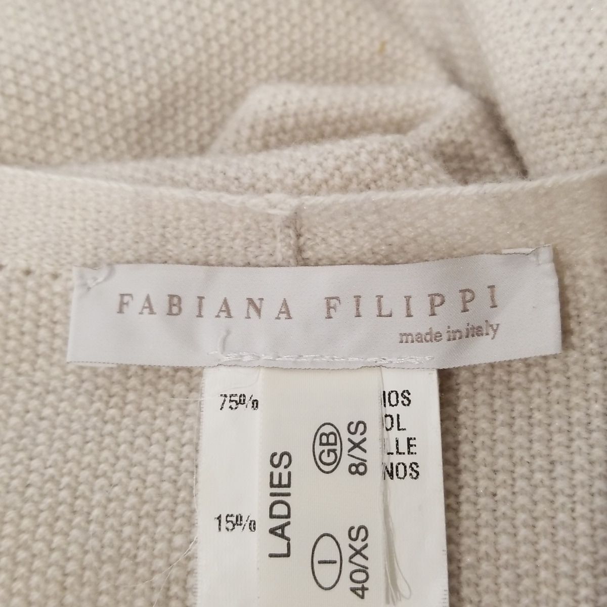 ファビアナカーデ　アイボリー FABIANA FILIPPI(ファビアーナフィリッピ) カーディガン サイズ