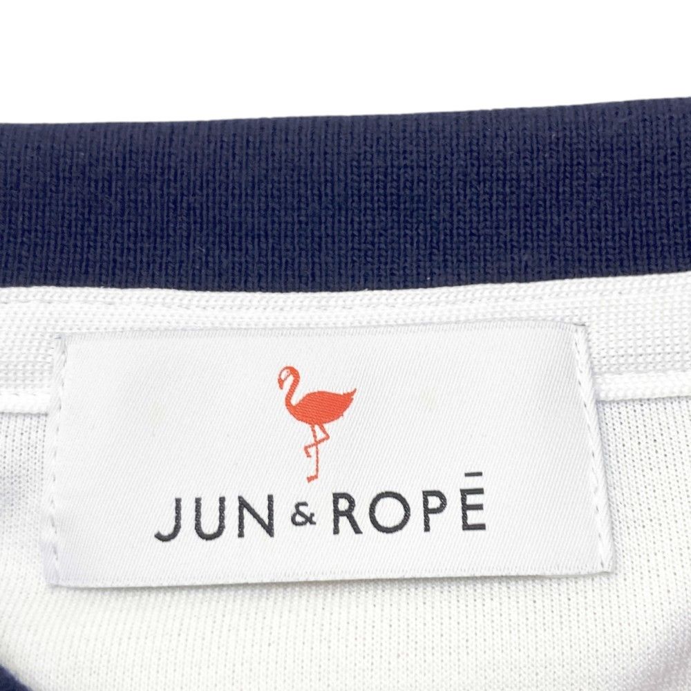 サイズ：L JUN&ROPE ジュン アンド ロペ ERM-3705 半袖ポロシャツ  ホワイト系 [240101345395] ゴルフウェア レディース ストスト サイズ：L JUN&ROPE ジュン アンド ロペ ERM-3705 半袖