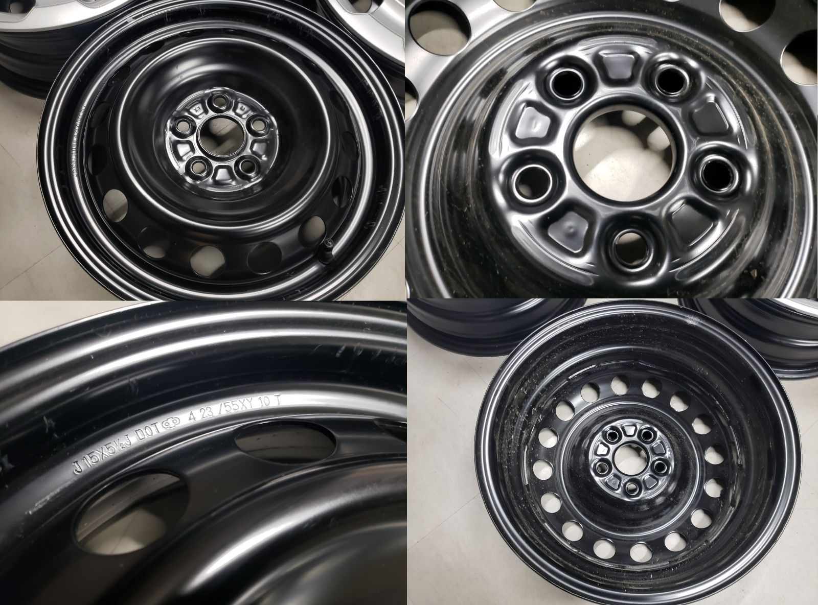 シエンタ　10系　純正　新車外し　15インチ　ブラックホイール　4個セット シエンタ10系純正新車外し15インチブラックホイール4個セット