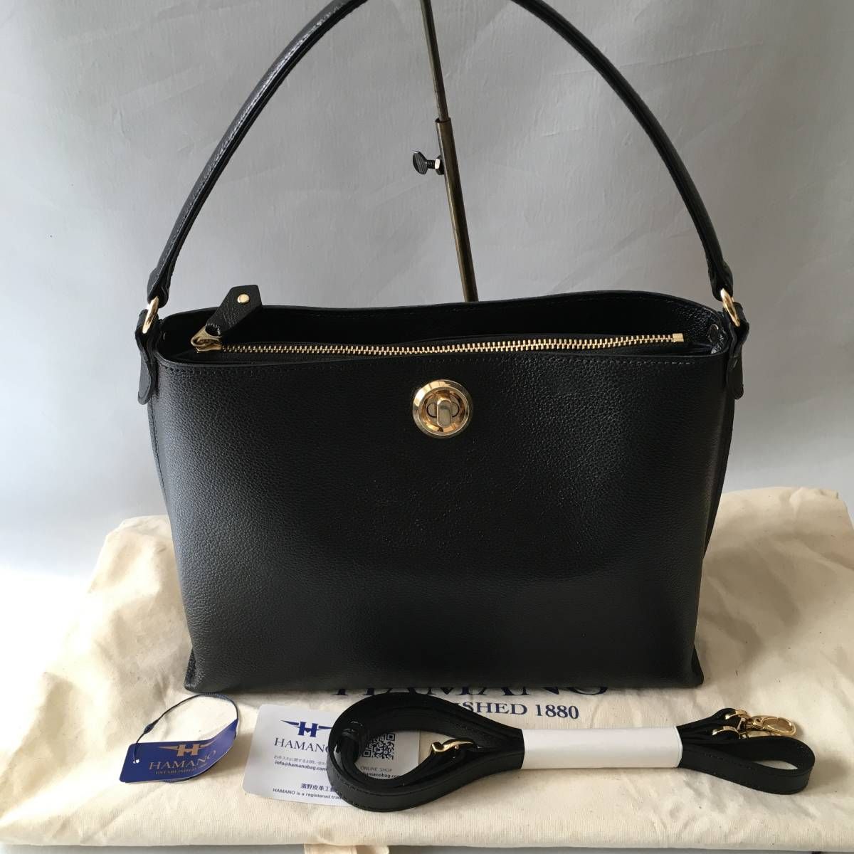 【希少】HAMANO ハマノ ハンドバッグ ショルダーバック 2way 美品 ハマノ 2way ショルダーバッグ Hamano 牛革 軽い