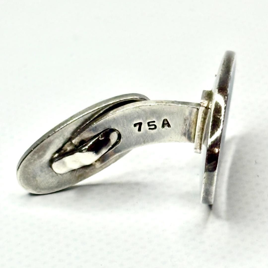  ジョージジェンセン GEORG JENSEN 楕円形カフリンクス 925シルバー カフリンクス 小物