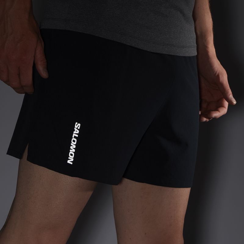 【新品】SALOMON サロモン トレイルランニング ショーツ CROSS 5'' SHORTS M DEEP BLACK LC1871400 トレイルランニング トレラン ランニングショーツ メンズ ランパン 短パン ハーフパンツ ショートパンツ マラソン