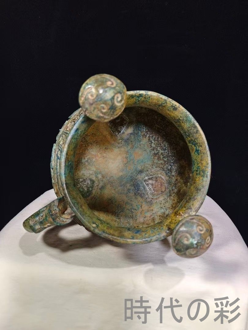 中国古美術 青銅器 長頸壺 酒器 饕餮文 唐物 骨董 彫刻工芸 禮器 風水鎮宅 中国古美術 青銅器 長頸壺 酒器 饕餮文 唐物 骨董 彫刻工芸 禮器