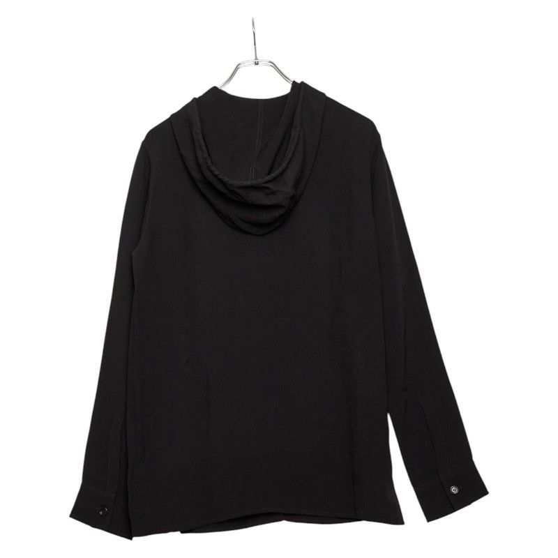 バーバリー TBロゴ オーバーサイズ フーデッド トップ フード付き シャツ サイズ UK6 8044668 ブラック ビスコース レディース BURBERRY 1-0227870