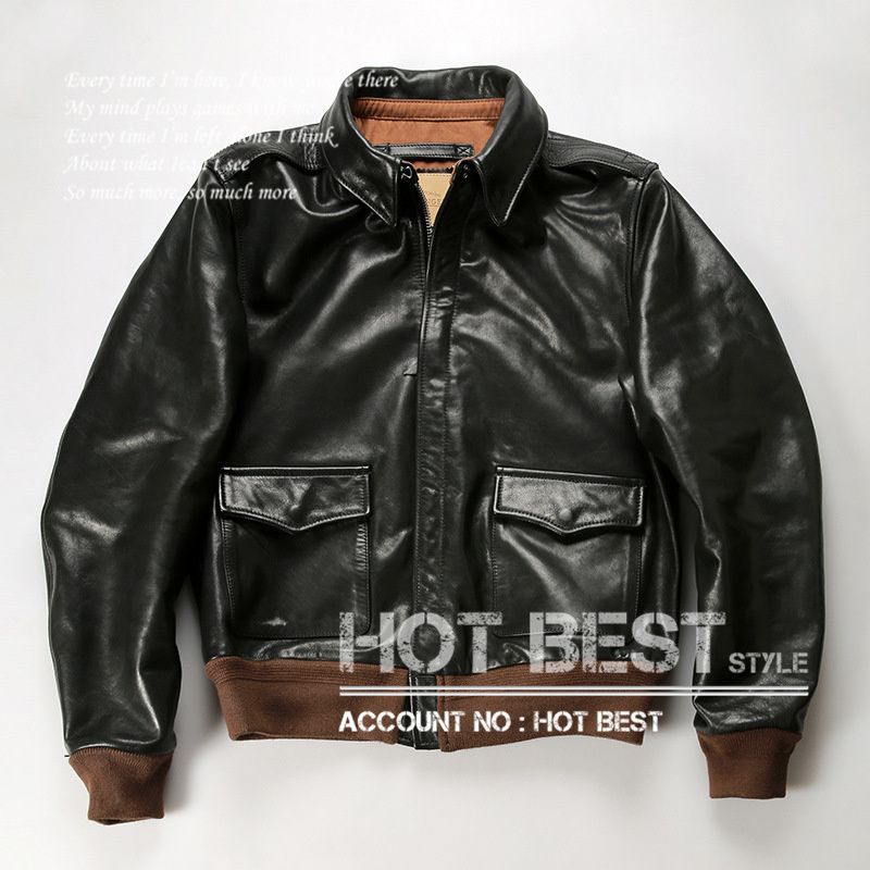 1.1mm カウハイド 復刻30 s USAF TYPE A-2 フライトジャケット ボマーボンバー 植物鞣し オイルレザー 牛革