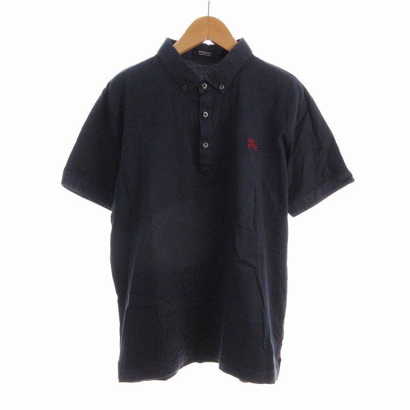 BLACK BURBERRY 半袖ポロシャツ 半袖 LABEL - バーバリー LABEL
