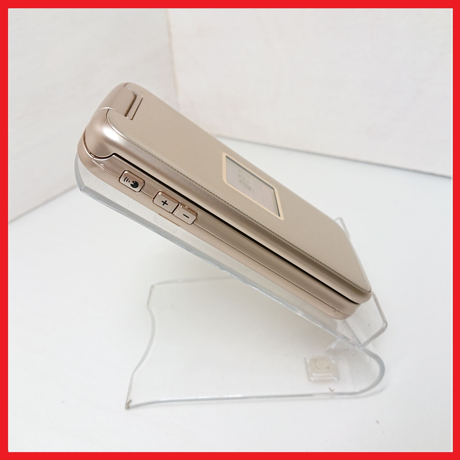 NTTdocomo - SIMフリー らくらくホン ガラホ ガラケー F-02J ゴールド ガラケー らくらくホン F-02J 中古ジャンク ドコモ ゴールド SIM