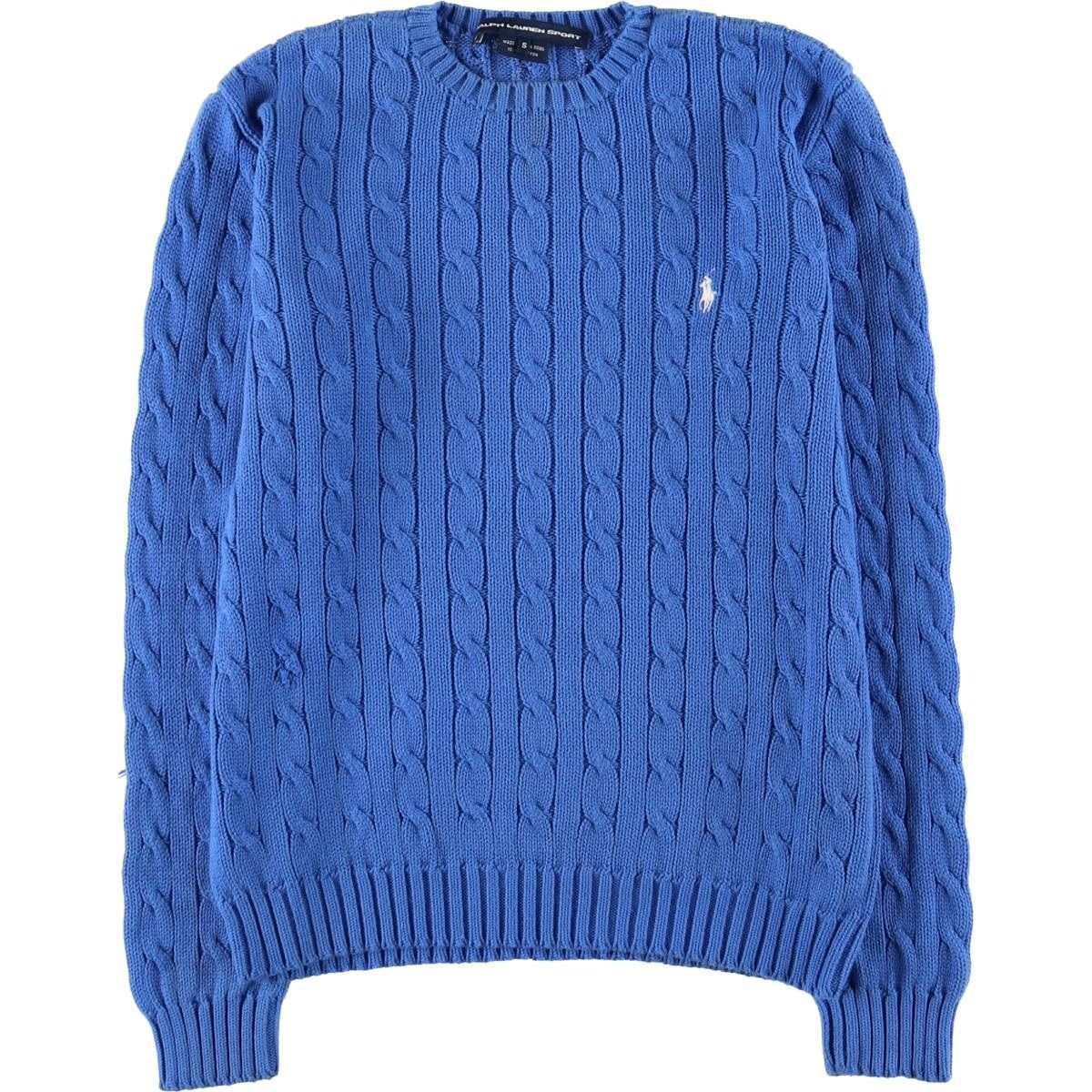 古着 ラルフローレン Ralph Lauren RALPH LAUREN SPORT ケーブル編み コットンニットセーター レディースS相当|eaa583147