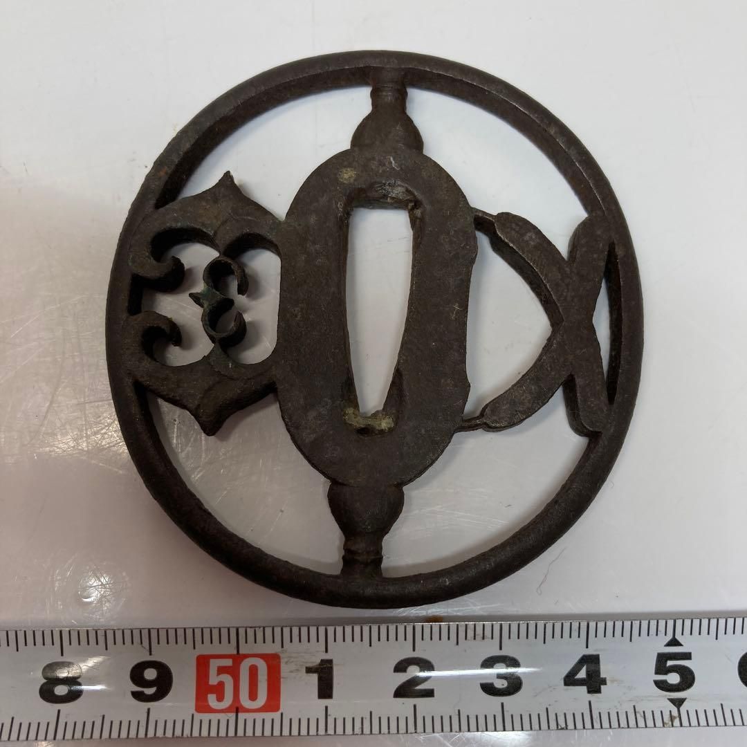 獅*丸様 鉄製 四葉型鍔 刀の鍔 鍔 日本刀 武具 武器商人 BTBB06】日本