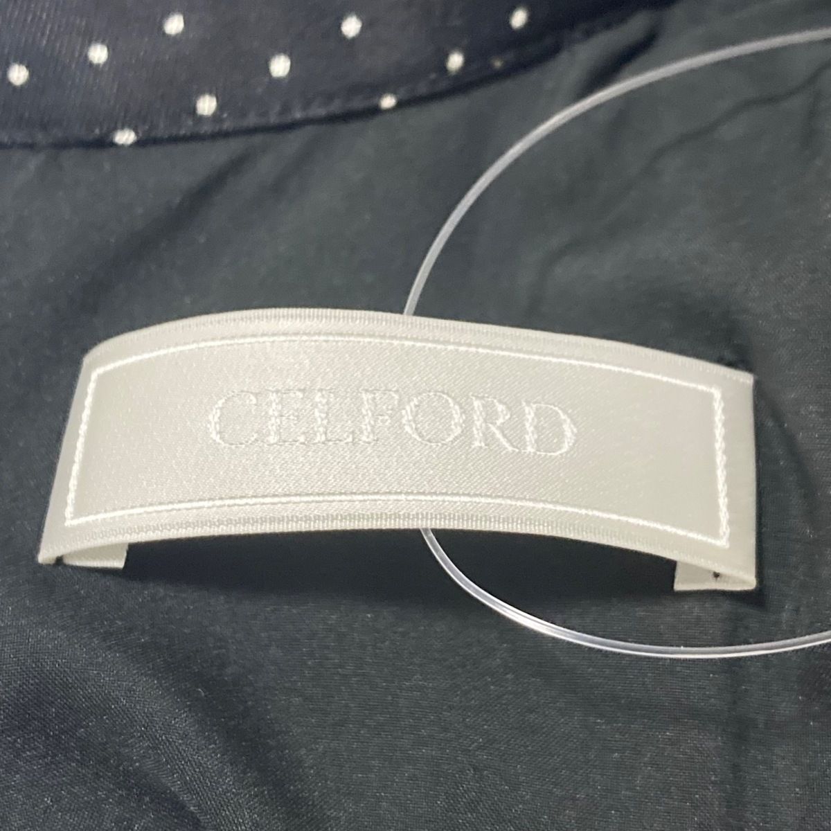 CELFORD(セルフォード) ワンピース サイズ36 S レディース美品 - 黒×白 ハイネック/ノースリーブ/ロング/ドット柄/プリーツ -  メルカリ