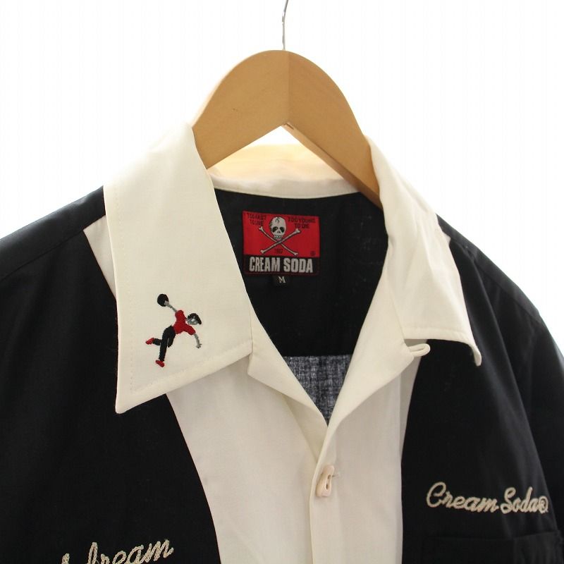 クリームソーダ CREAM SODA ボウリングシャツ オープンカラー スカル