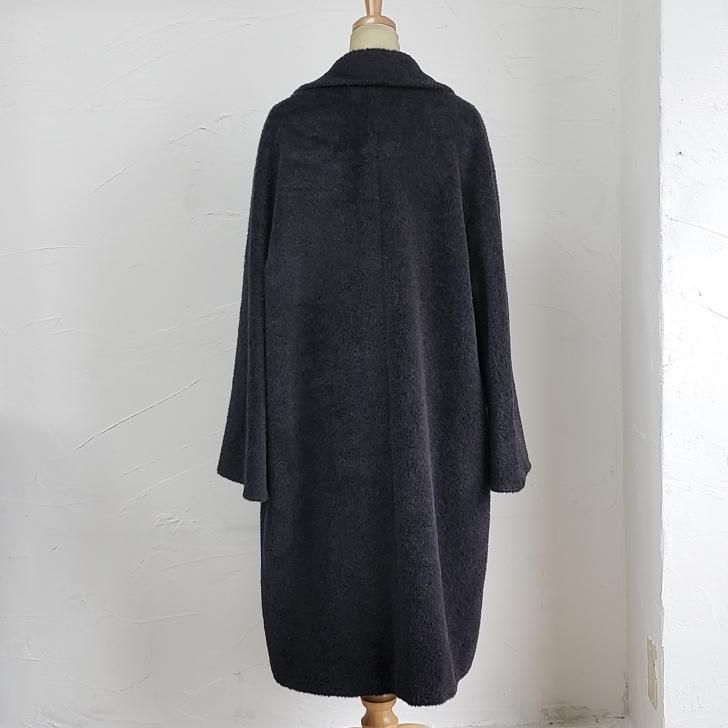 アニオナ AGNONA ☆ アルパカ ウール ロングコート 44 伊製