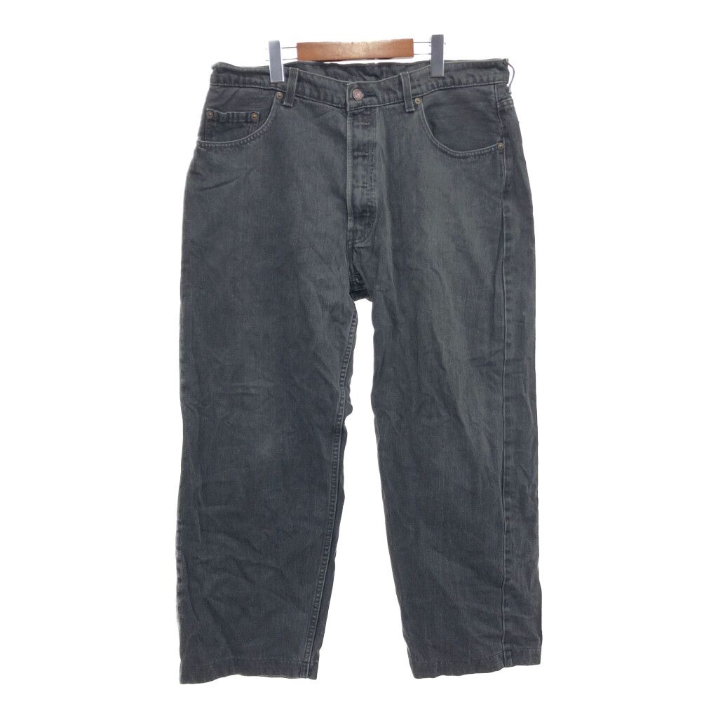 Levi's リーバイス ワイドシルエット ブラック デニムパンツ ボトムス カジュアル オーストラリア製 (メンズ 97) 中古 古着 P9962