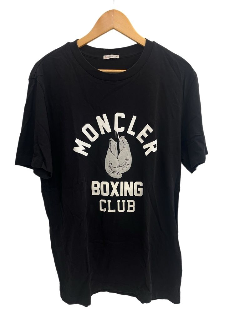 モンクレール MONCLER BOXCING CLUB ボクシングロゴ プリント 黒