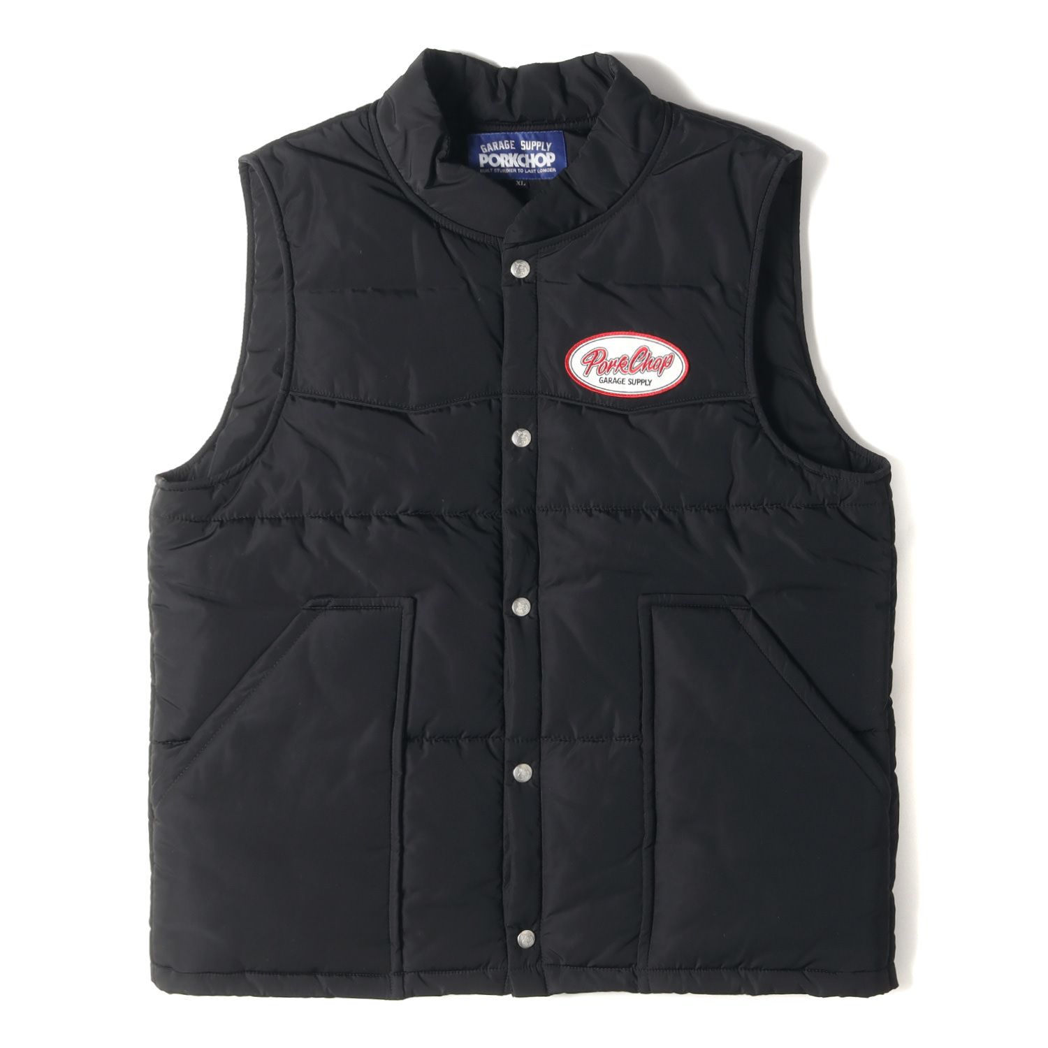 PORKCHOP GARAGE SUPPLY ポークチョップガレージサプライ ベスト サイズ:XL 21AW プリマロフト レーシング 中綿 ベスト  RACING VEST ブラック 黒 アウター ジャケット ブルゾン カジュアル ブランド シンプル - メルカリ