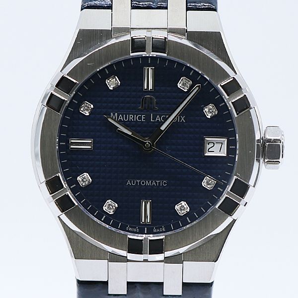 デッドストック級 保| 稼働 モーリスラクロア AI6006-001-450-1 AT ブルー文字盤 ボーイズ腕時計 2398110 10GTT KMR ABC 16834