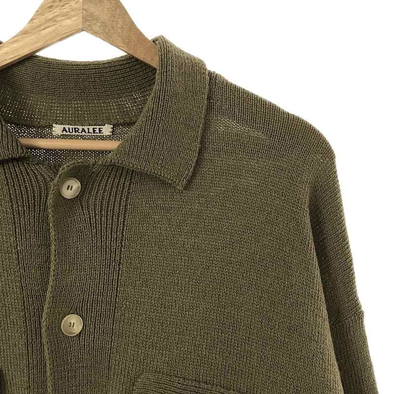 AURALEE WOOL FELT YARN KNIT P⁄O Black 4 AURALEE UNEVEN WOOL CORD