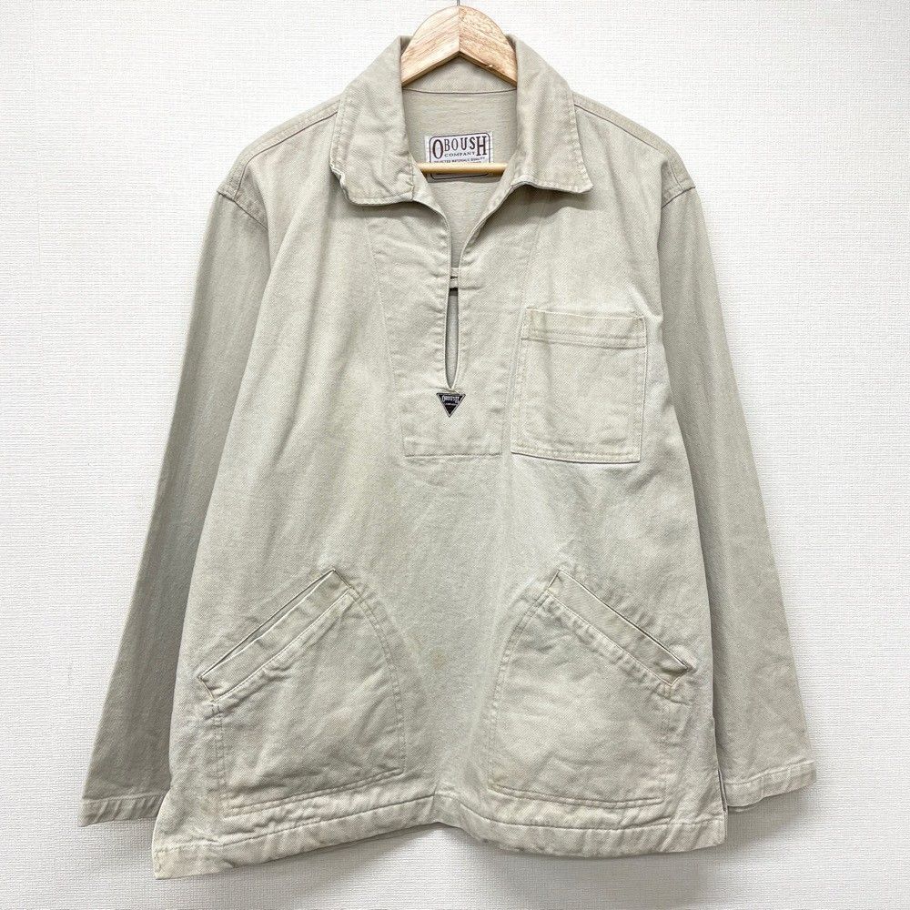 OBOUSH フィッシャーマンスモック プルオーバー M アイボリー