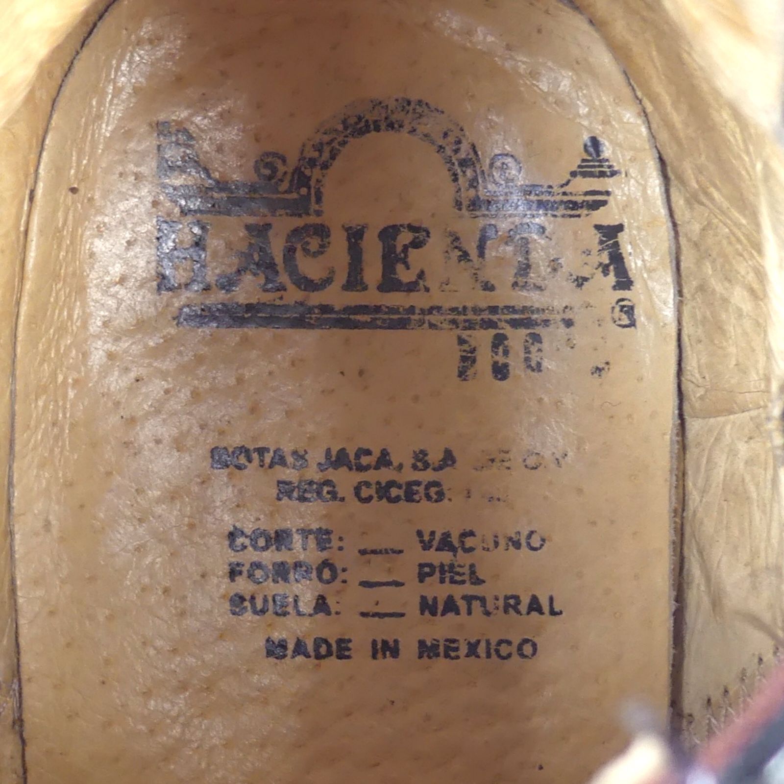 メキシコ製 HACIENDA ハシエンダ ウエスタンブーツ 25.5 サイドゴア