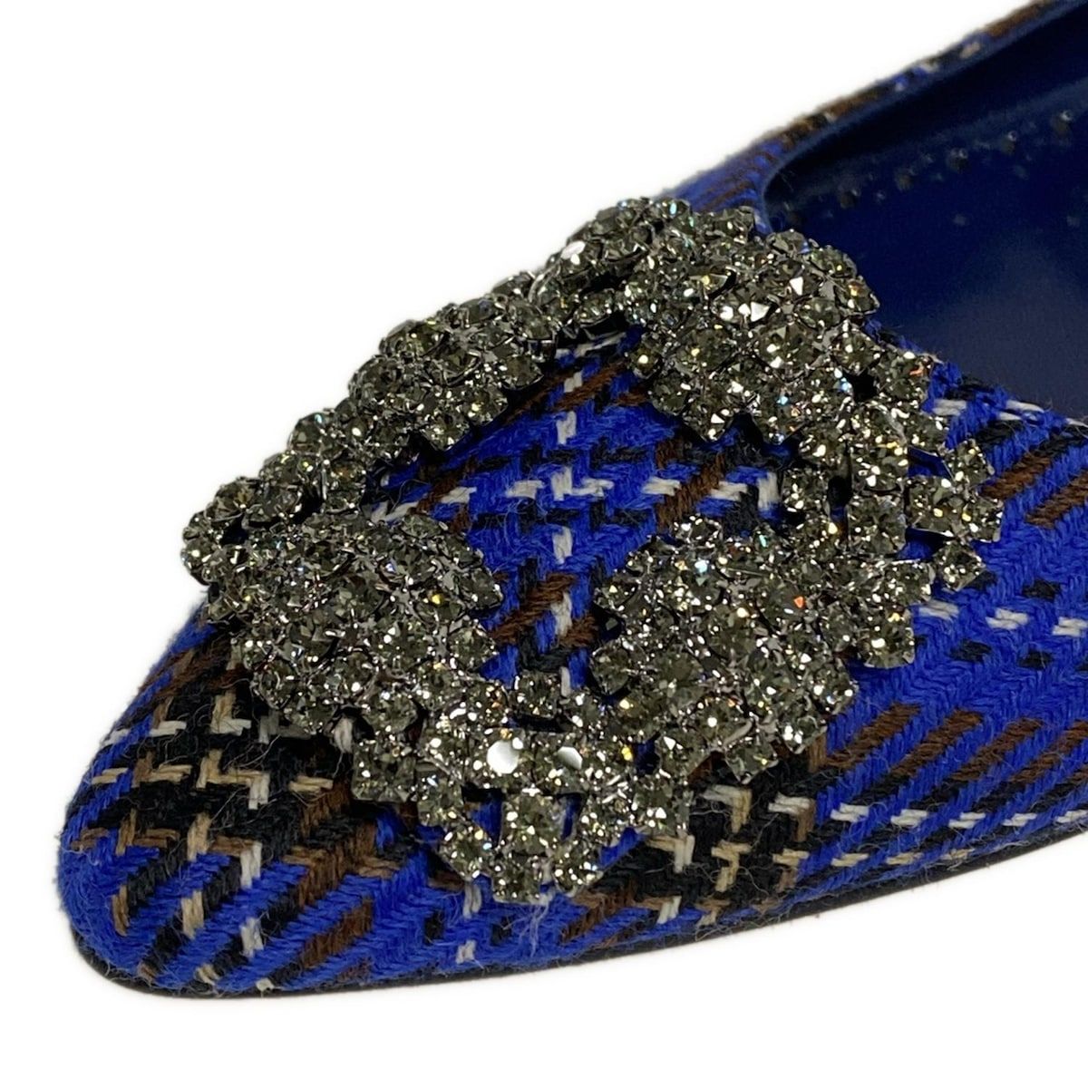 【美品】MANOLO BLAHNIK ビジューフラット 36.5 MANOLO BLAHNIK(マノロブラニク) フラットシューズ 36