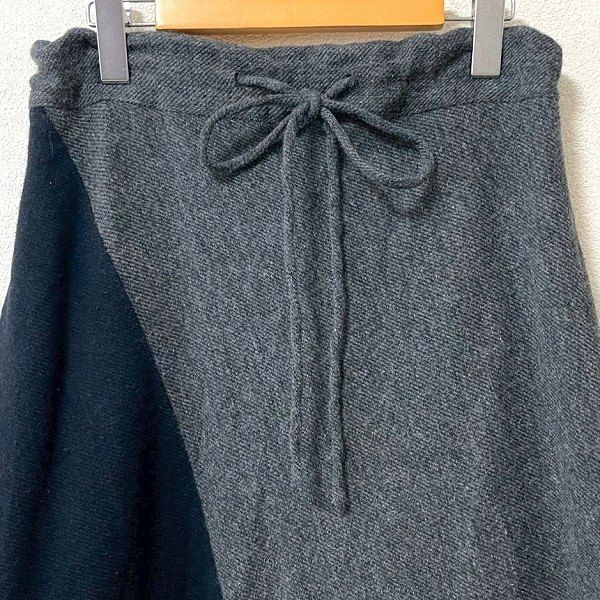 wnc ソウソウ SOUSOU パンツ M グレー 濃紺 麻混 サルエルパンツ 切替 バイ 紐付き レディース 955779 DECORATOM_COM_BR